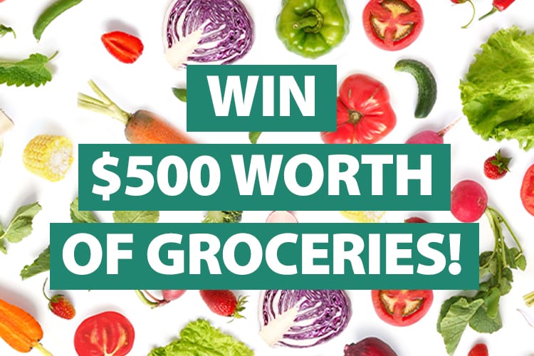 $500 Groceries Giveaway - Sign Up for Newsletter to Enter!