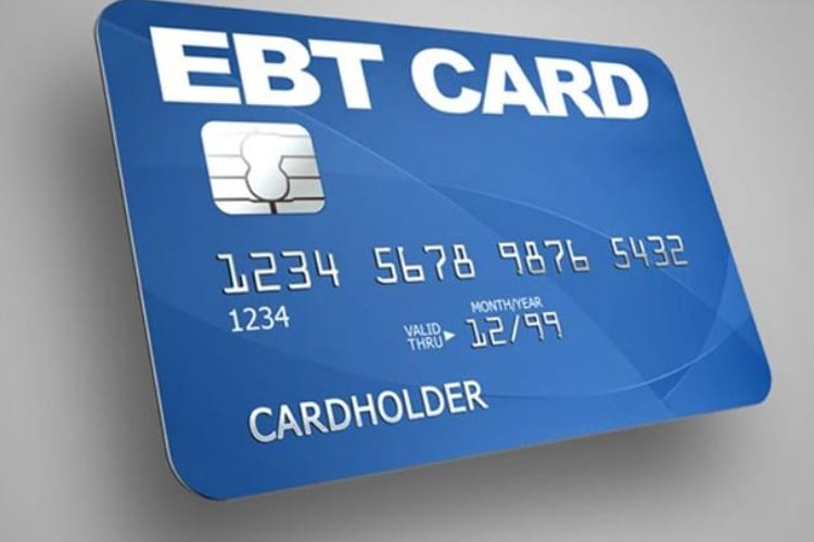 A graphic of a blue debit card