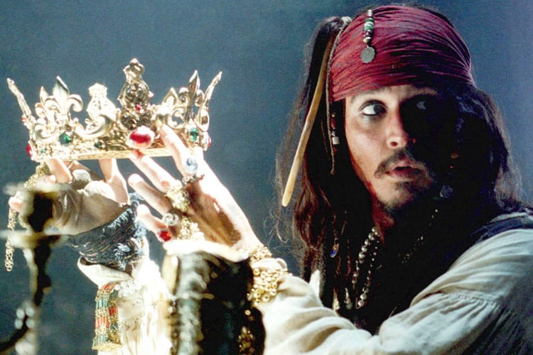 Johnny Depp as Jack Sparrow from Pirates of the Caribbean 