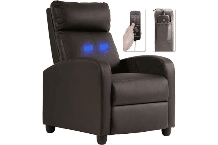 A black massage chair