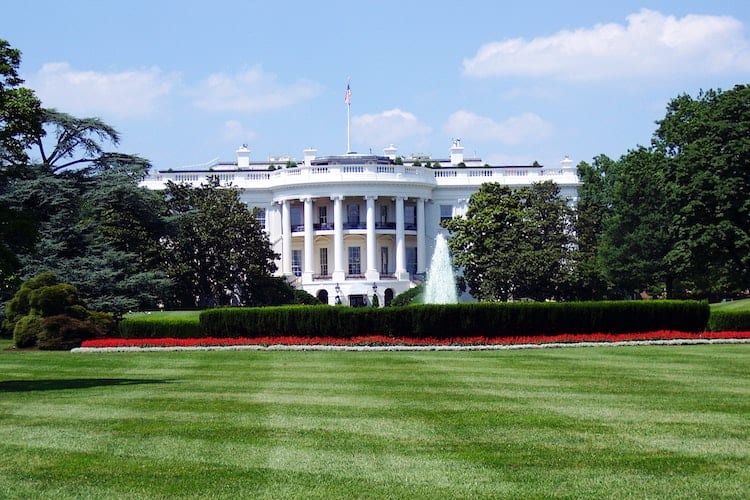 The White House and the North Lawn