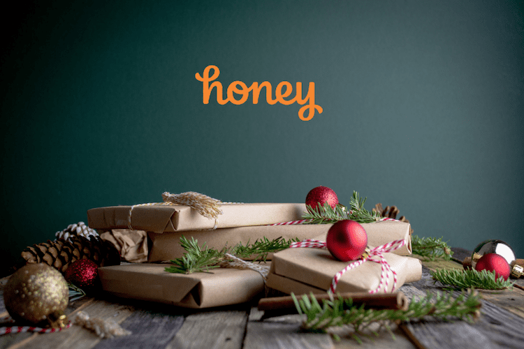 Christmas presents and the Honey logo