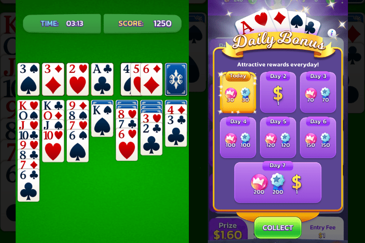 Play Solitaire online. Klondike Solitaire money tournaments.